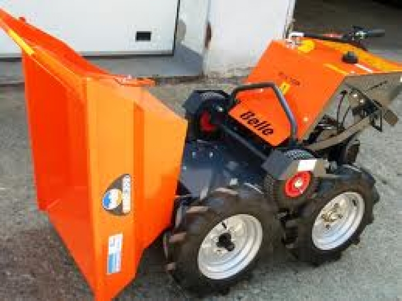 Minidumper, 72 cm. breed, 300 kg. laadvermogen (met bak of laadplatform)